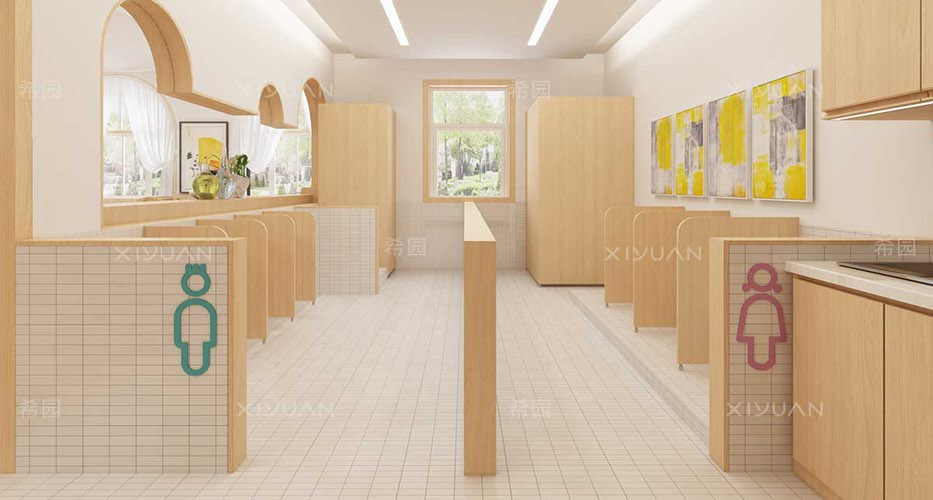 幼儿园卫生间装修案例图